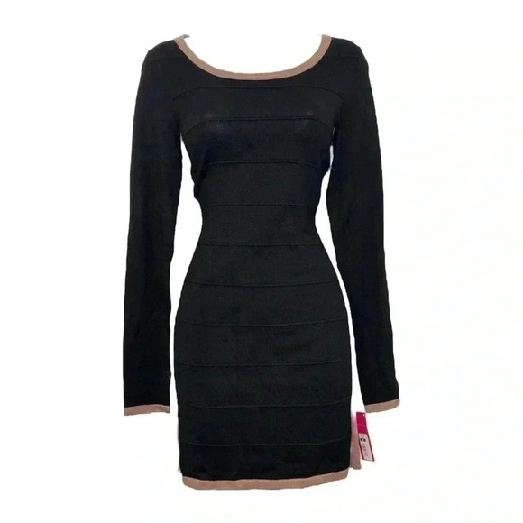 Xhilaration Colorblock Panel Knit Sweater Dress - Picture 1 of 5